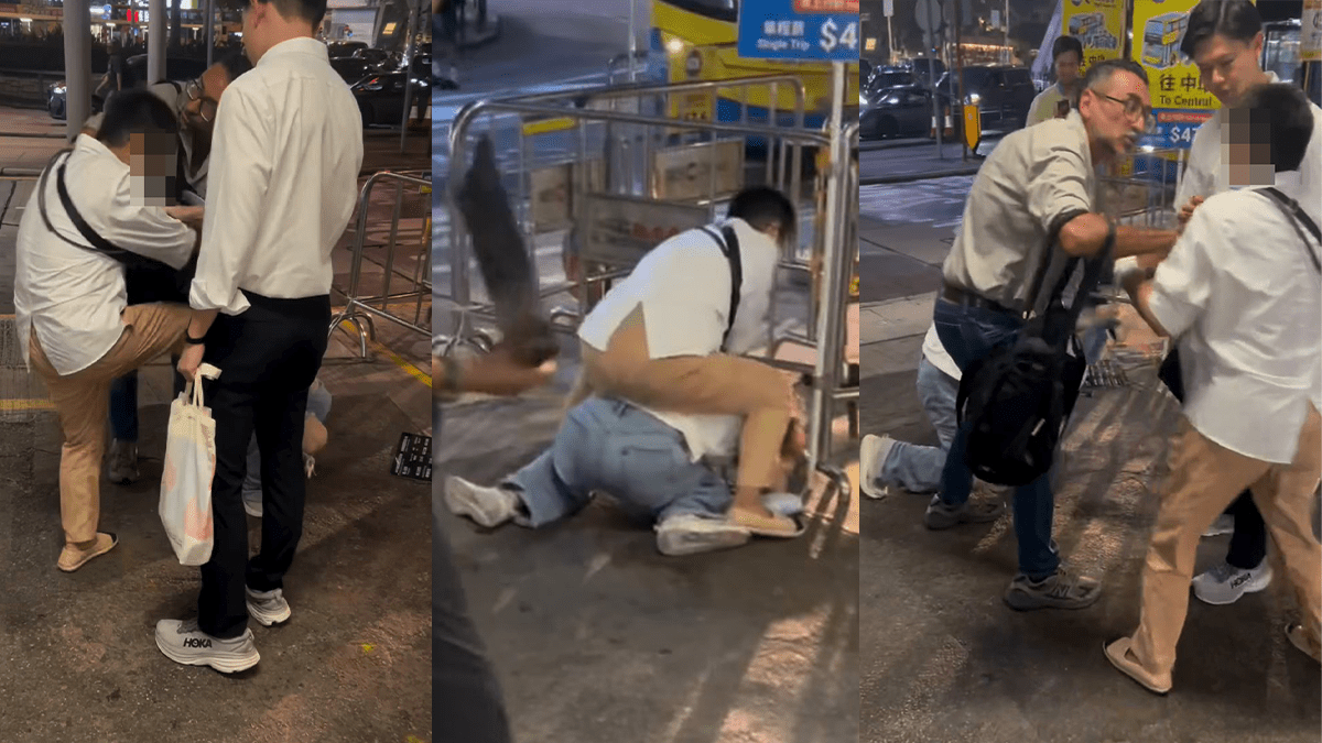有片|尖咀中年婦遭維港觀光船拉客員騎住打 外籍男英雄救美:stop!